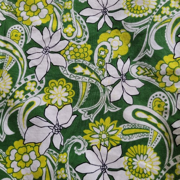 Rose apron vintage 60s mod pattern smock art smock housework vest flowers shirt - Picture 12 of 12